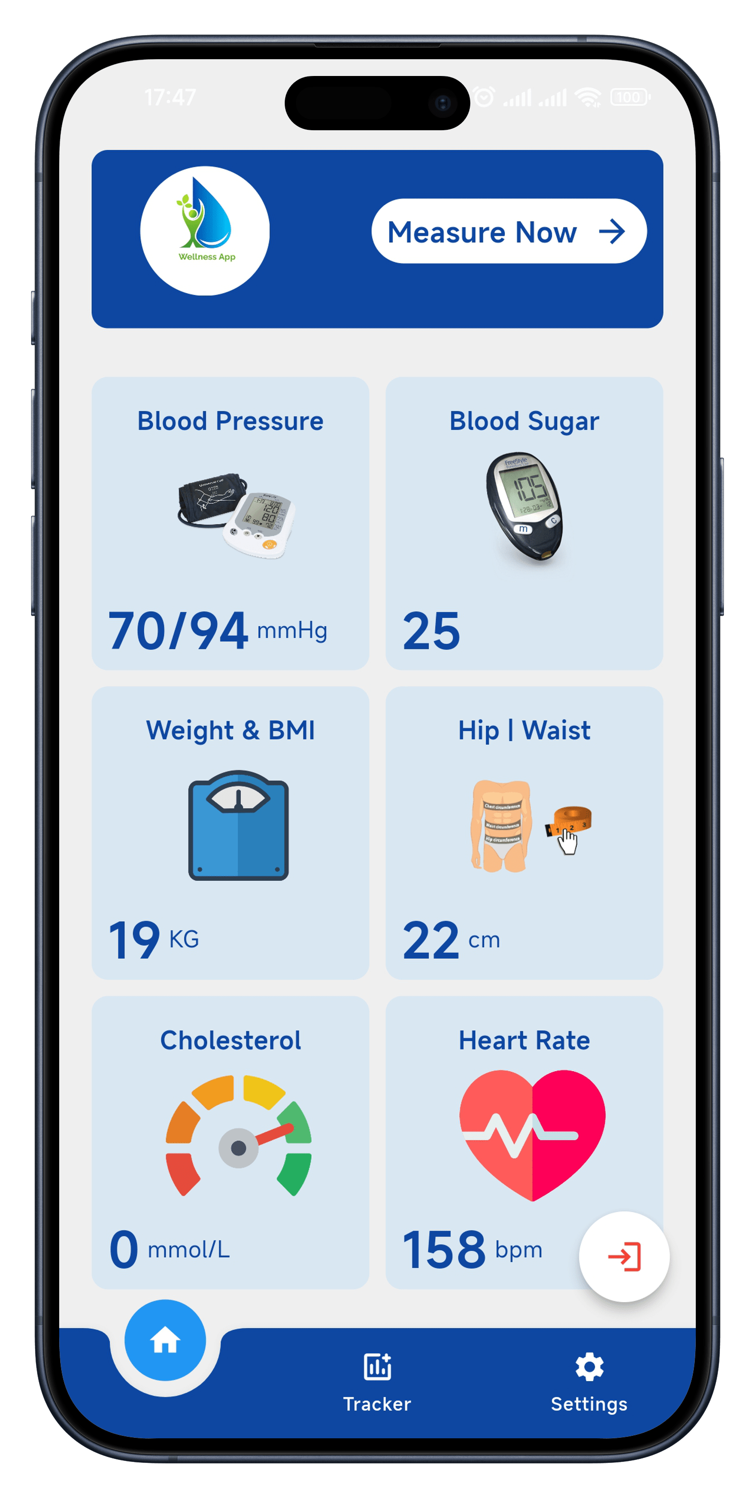 Wellness App Screenshot